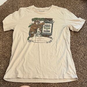 Unisex Smokey the Bear Beige Graphic Tee